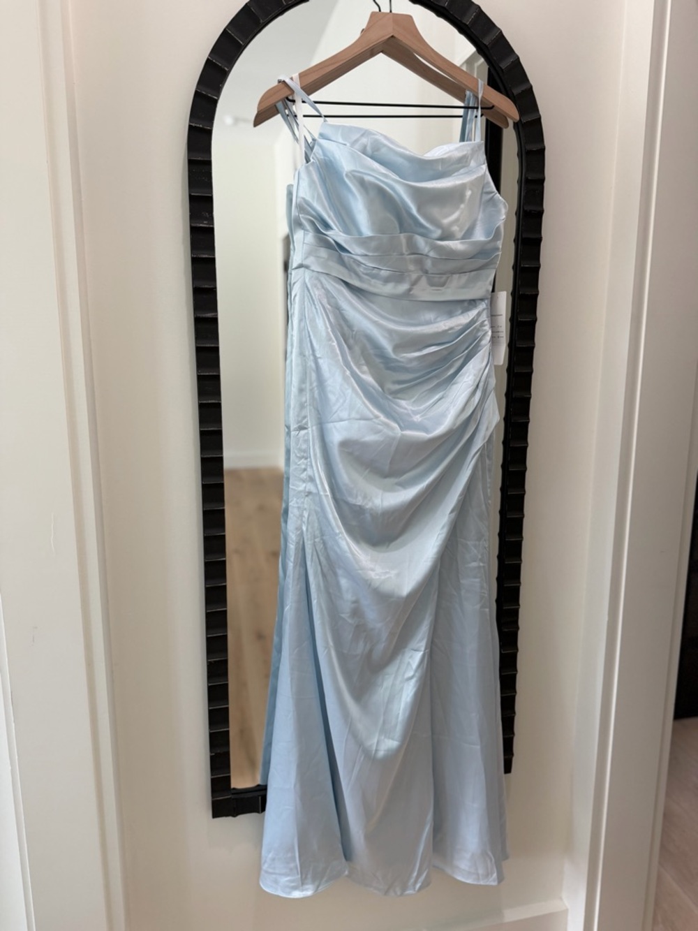 Satin Cowl Neck Corset Back Slip Dress